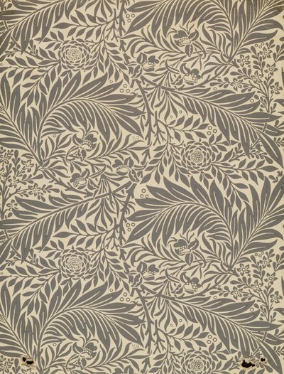 Larkspur, wallpaper design, 1872 by William Morris